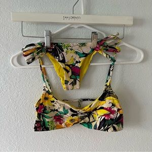 San Lorenzo yellow patterned bikini set (M)